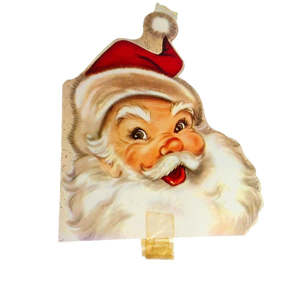 Vintage 1950s Gibson Santa Claus Die Cut Christmas Decoration